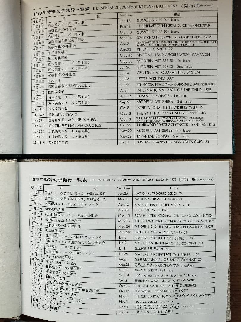 特殊切手帳 1978-1983 ６冊