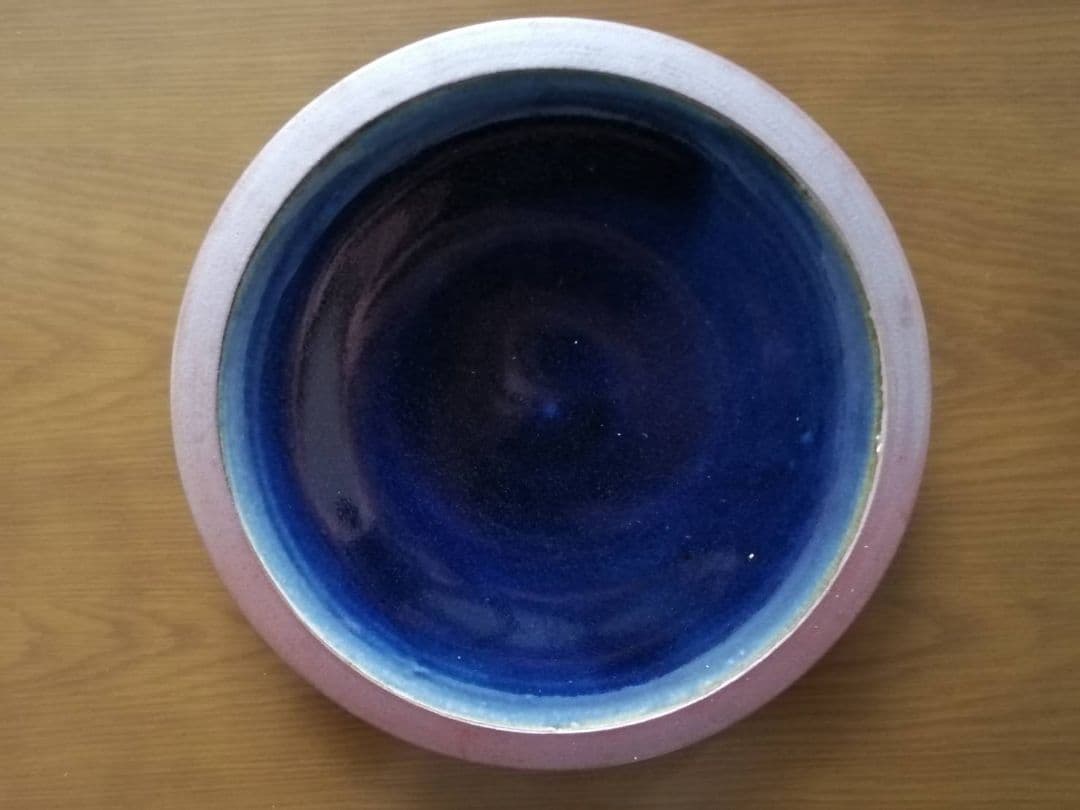 出西窯(しゅっさいがま)　ふち鉄砂・呉須釉鉢　紙箱、栞、紀行文付き