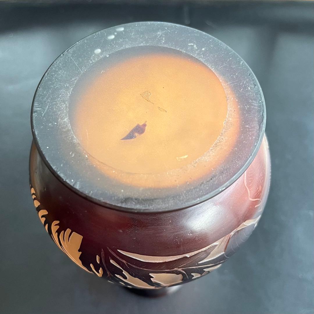 エミール、ガレ海藻彫刻 花瓶　本物保証