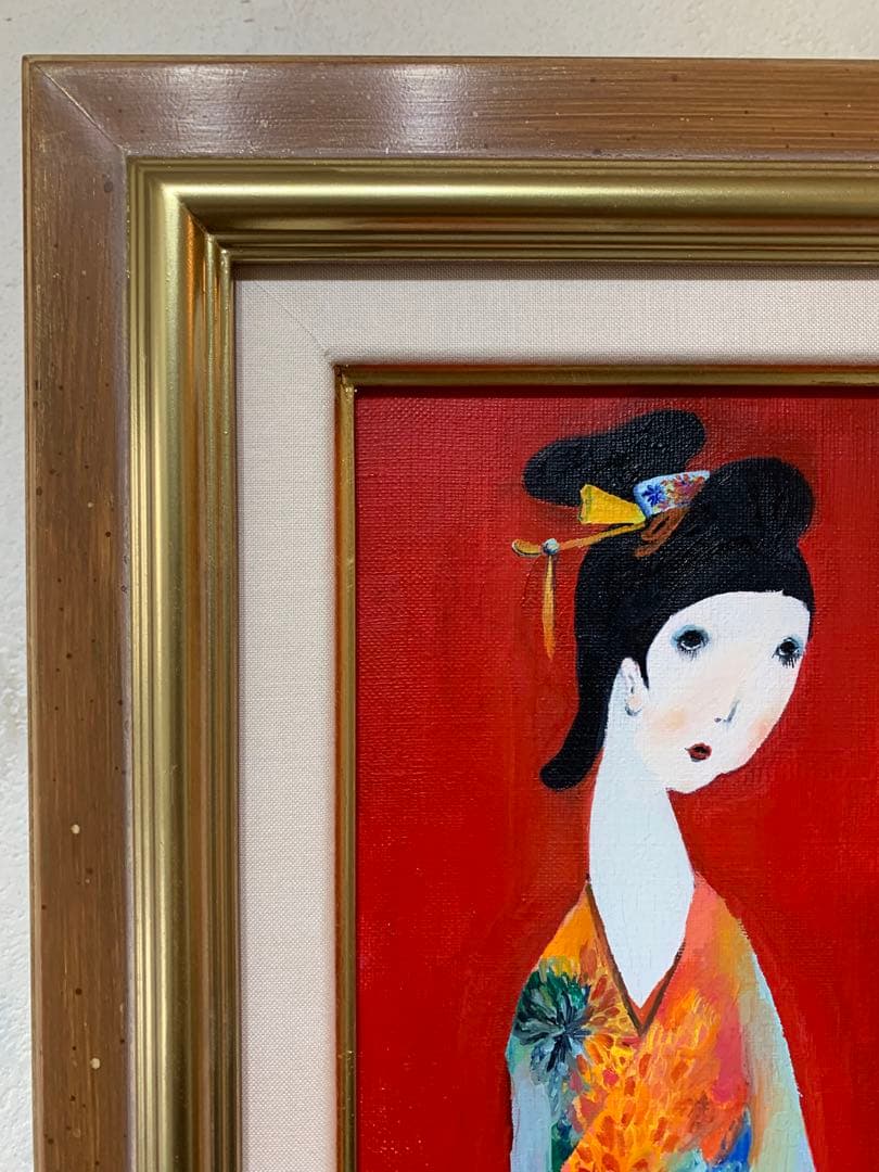 絵画　油彩肉筆画　安藤みくに『乙女狂想3』SMサイズ　個展作品