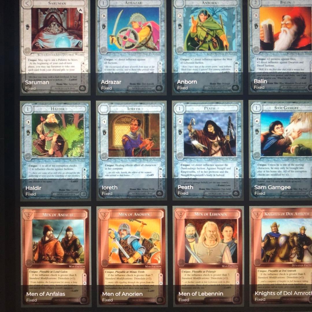 ミドルアース　カード　チャレンジデッキA ccg 指輪物語　希少