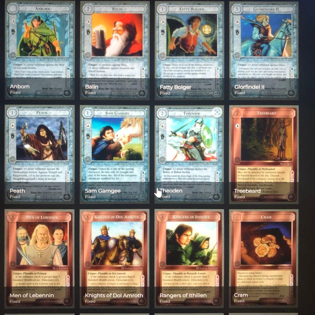 ミドルアース　カード　チャレンジデッキA ccg 指輪物語　希少