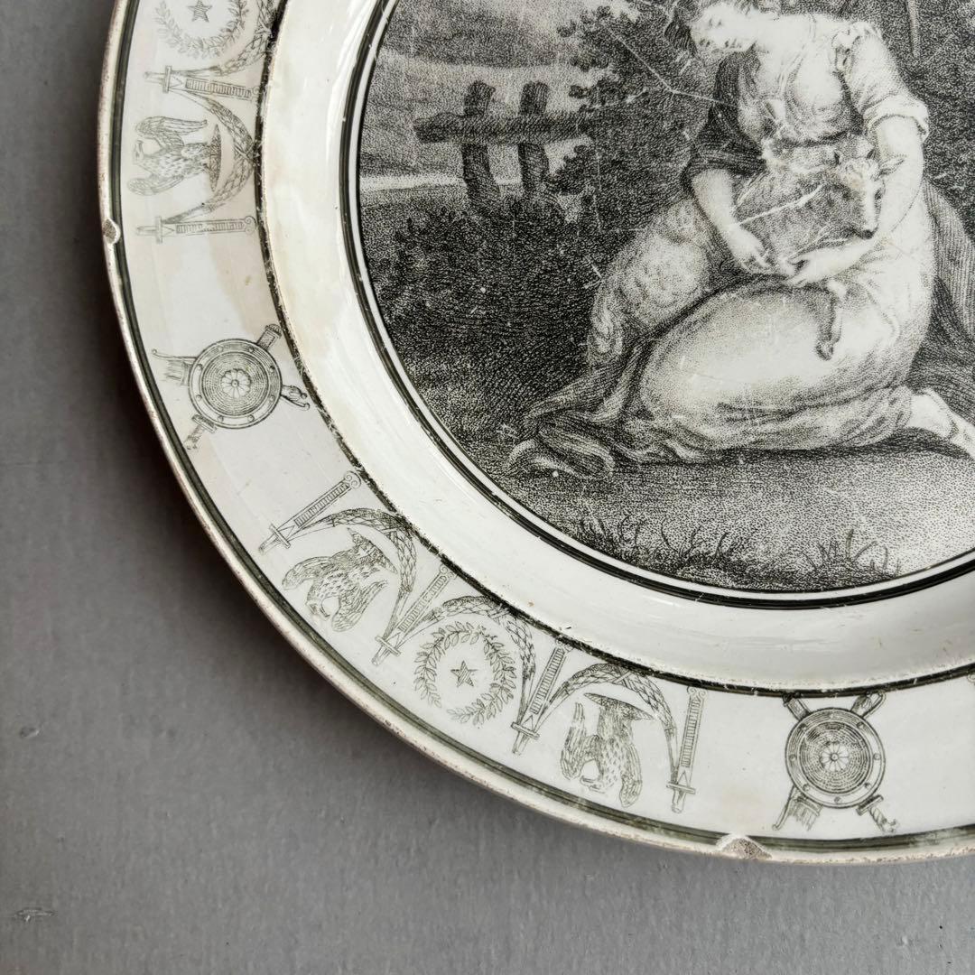 専用❣️フランスアンティーク クレイユ窯のグリザイユプレート