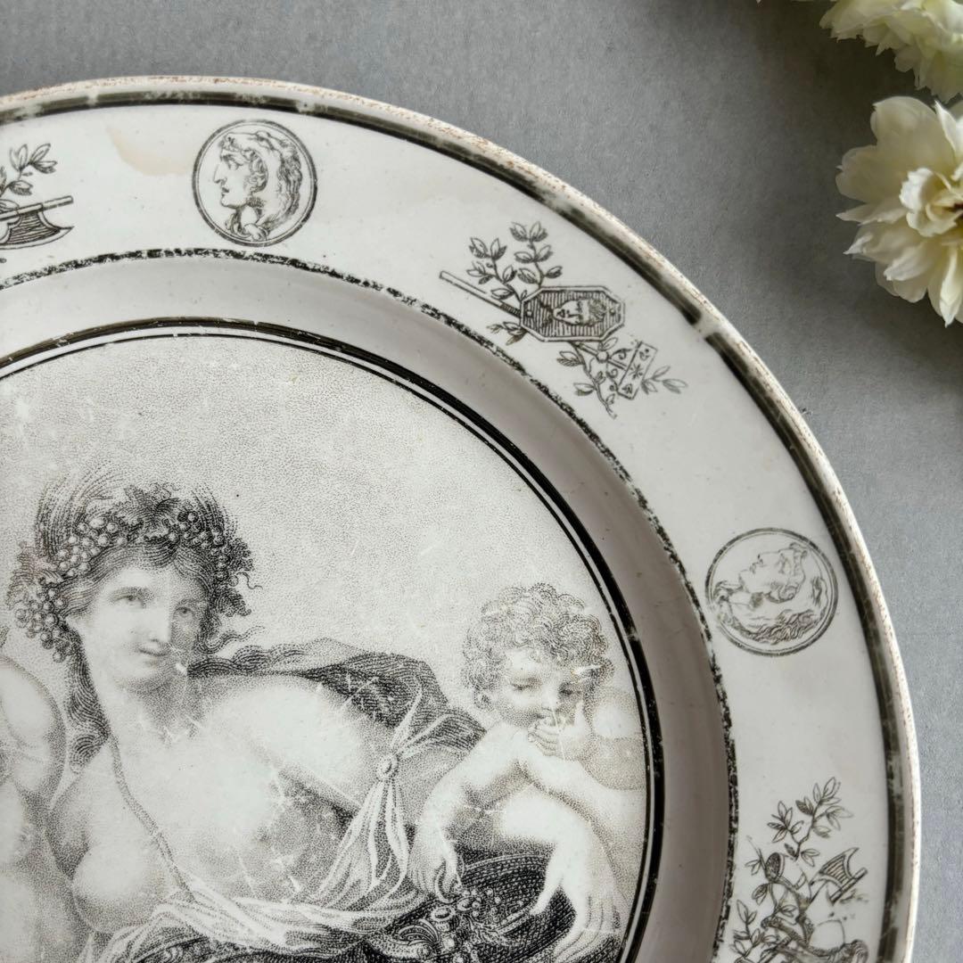 専用❣️フランスアンティーク クレイユ窯のグリザイユプレート