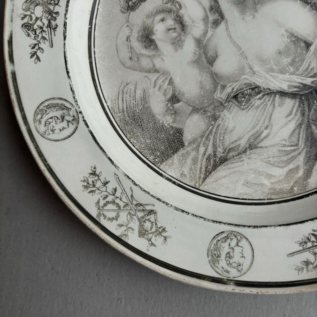 専用❣️フランスアンティーク クレイユ窯のグリザイユプレート