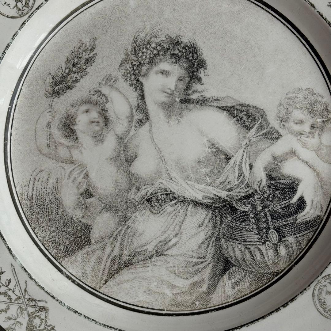 専用❣️フランスアンティーク クレイユ窯のグリザイユプレート