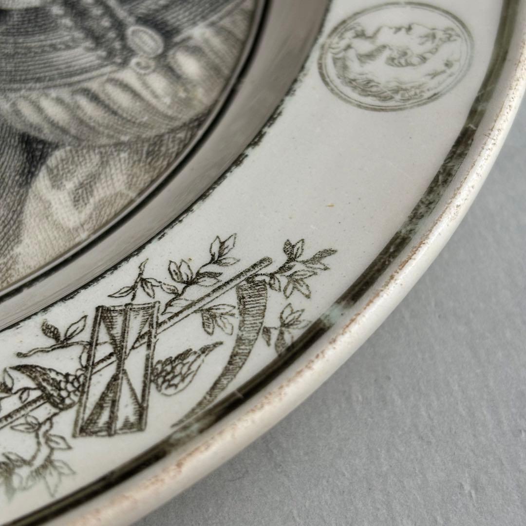 専用❣️フランスアンティーク クレイユ窯のグリザイユプレート