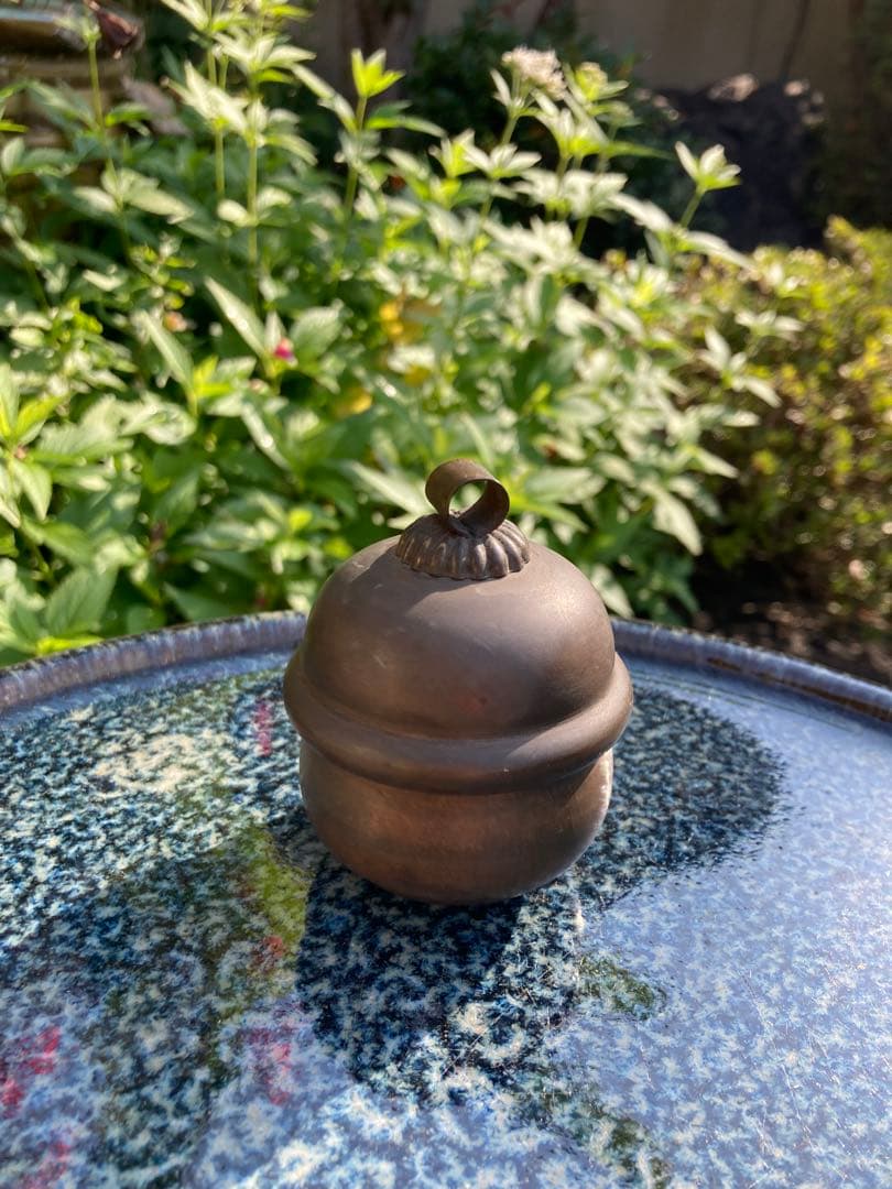 ハートの愛らしい鐘　ヴィンテージ品　ブロンズ製　2個セット　結婚　ウエディング