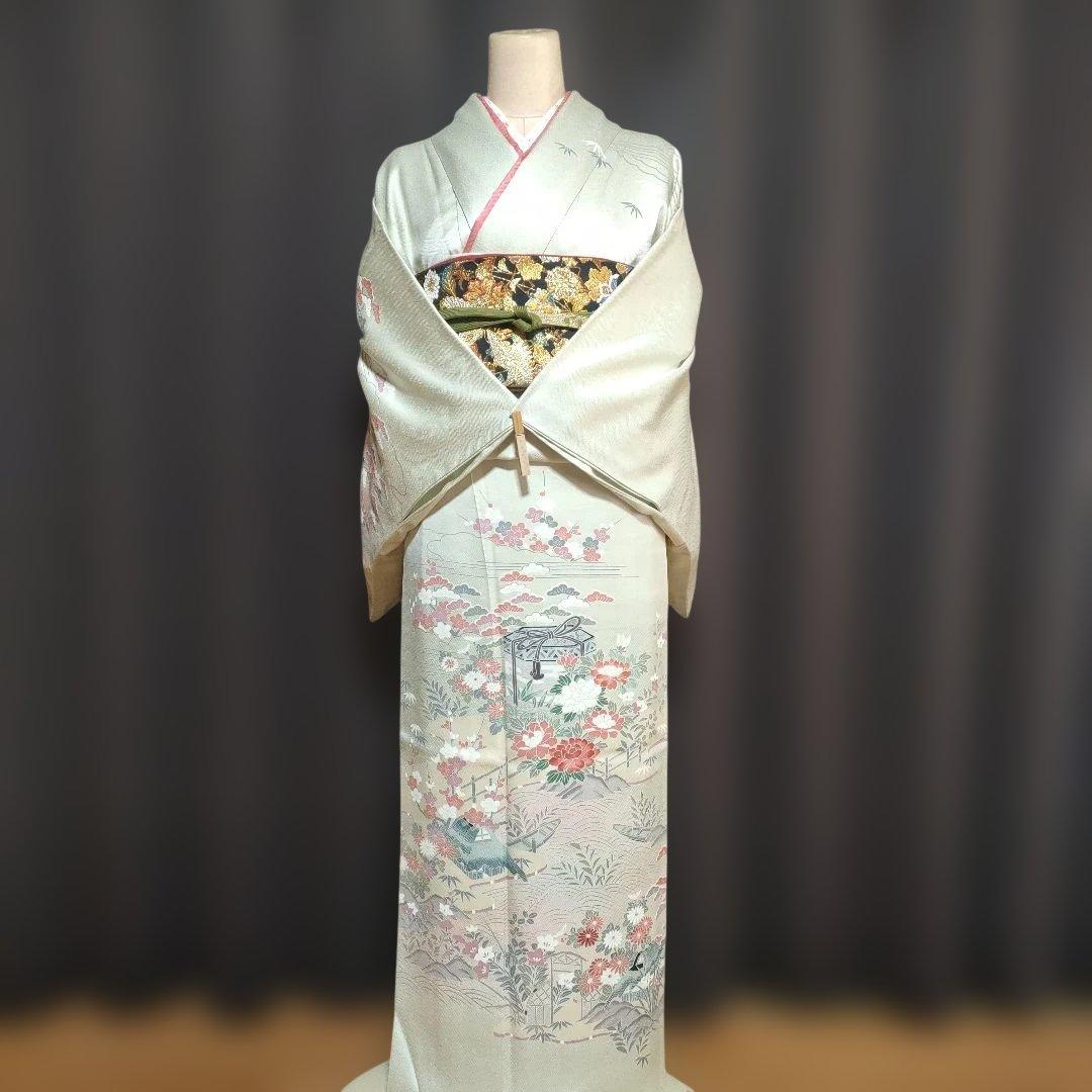 最終価格 訪問着フルセット 1つ紋 重ね衿付き