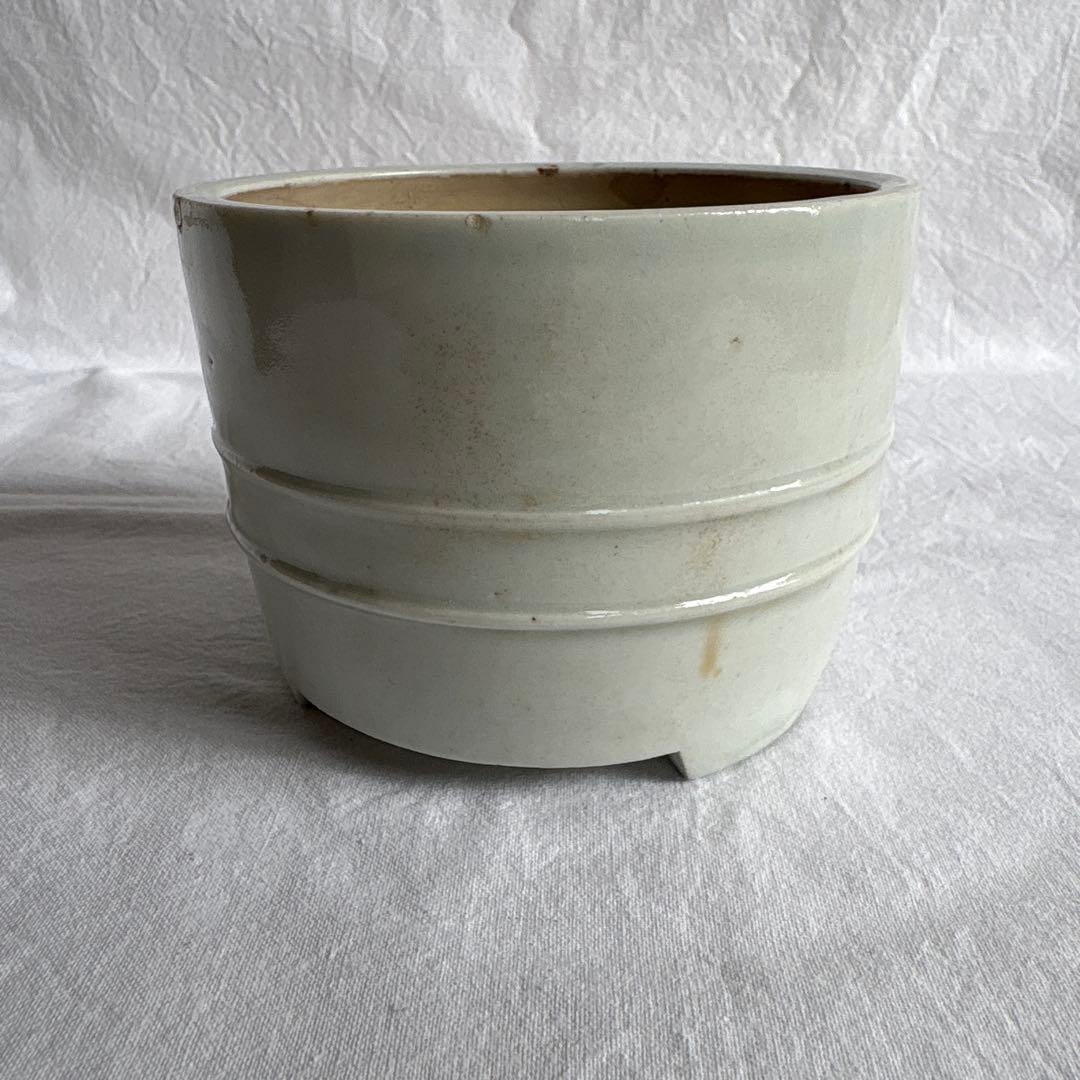 徳化窯 線紋様白磁香炉