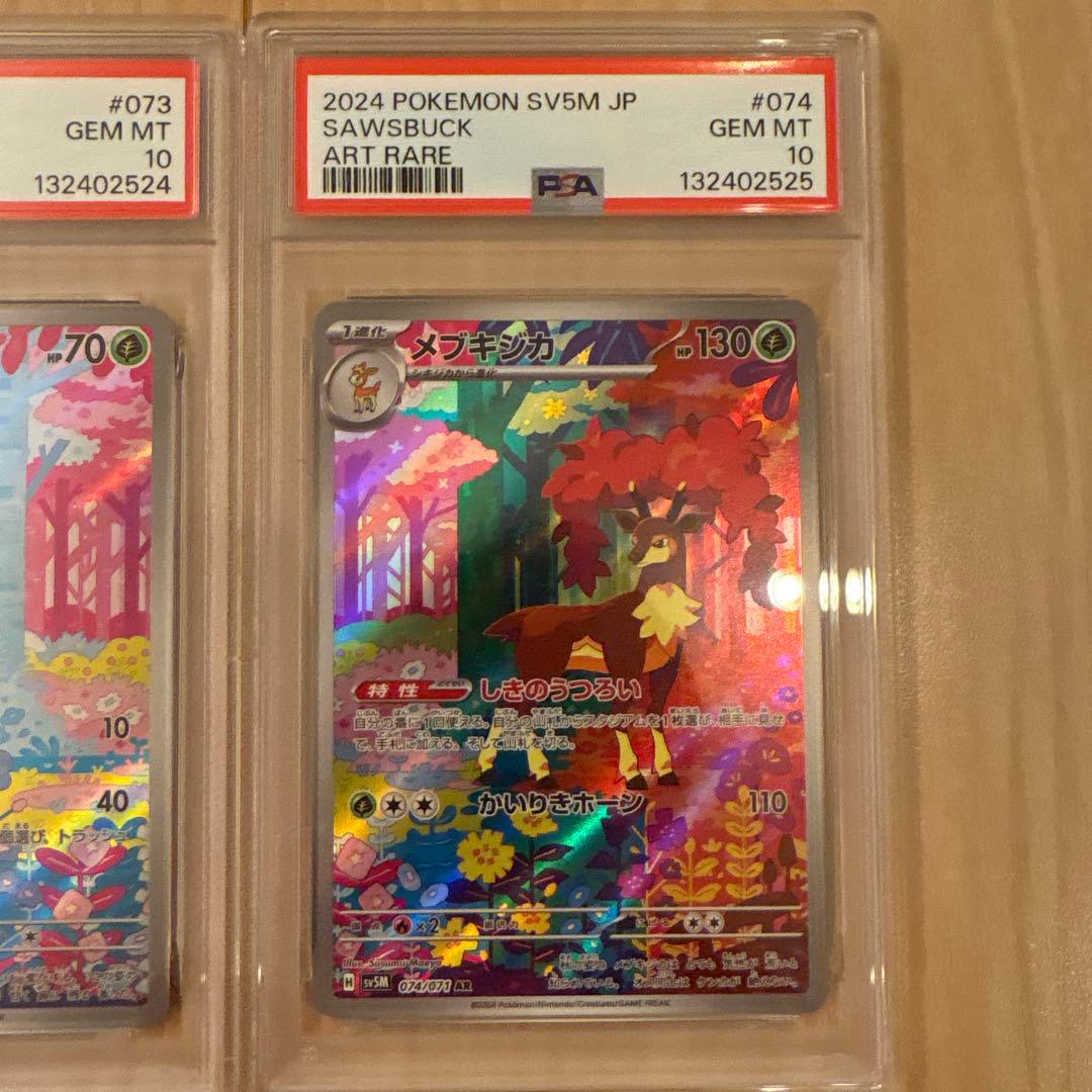 シキジカ　メブキジカ　AR PSA10 連番