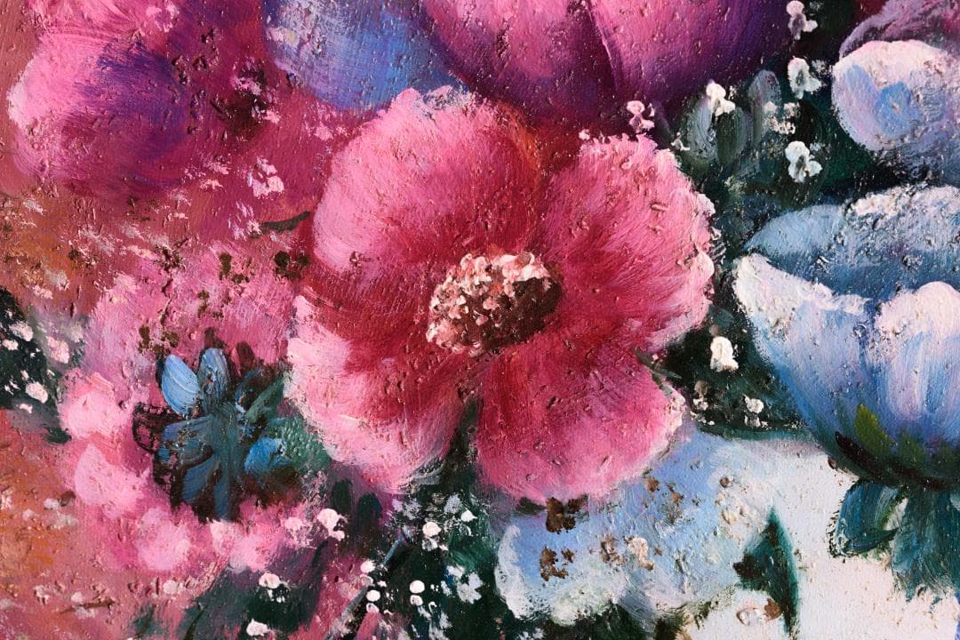 ★未使用高級ゴールド額付★手書き油絵★外寸約690×615mm 玄関やリビングに