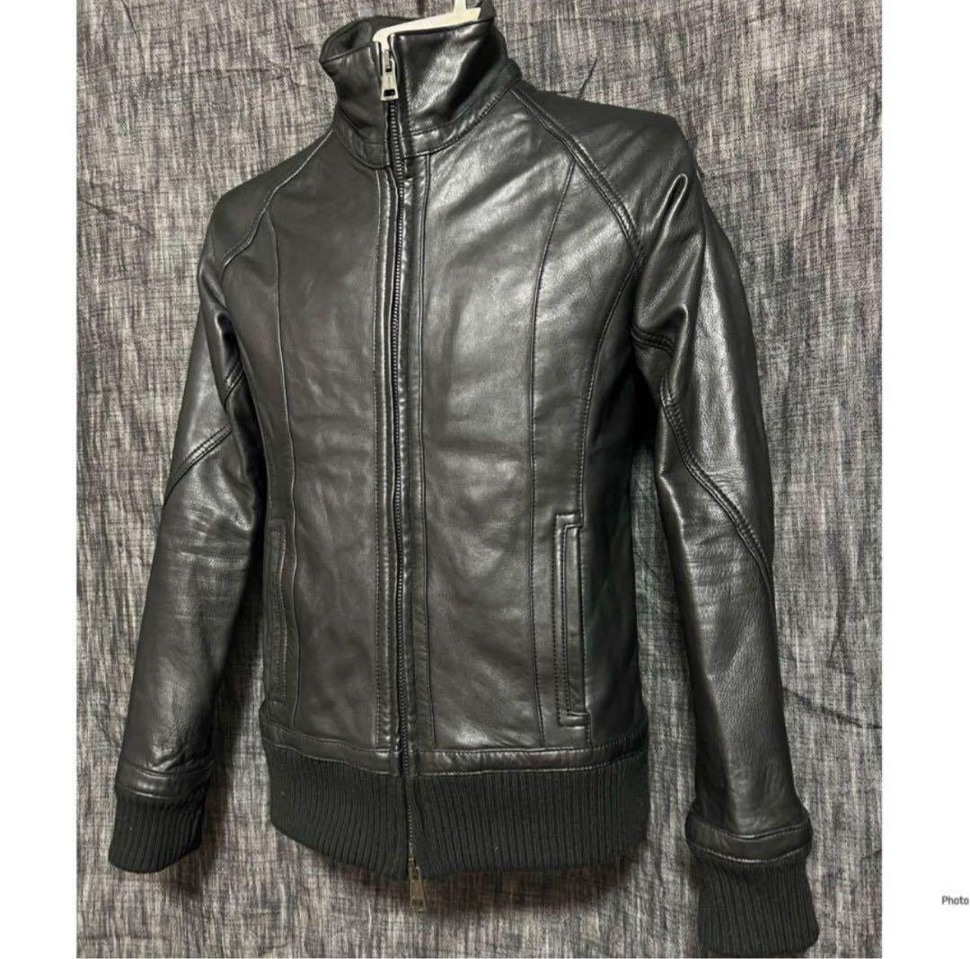 定価18万7000円 AKM ドラムダイラムレザー レザージャージ S ブラック