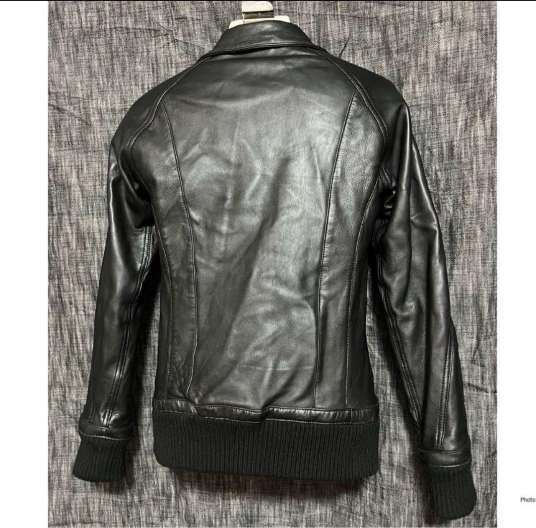 定価18万7000円 AKM ドラムダイラムレザー レザージャージ S ブラック