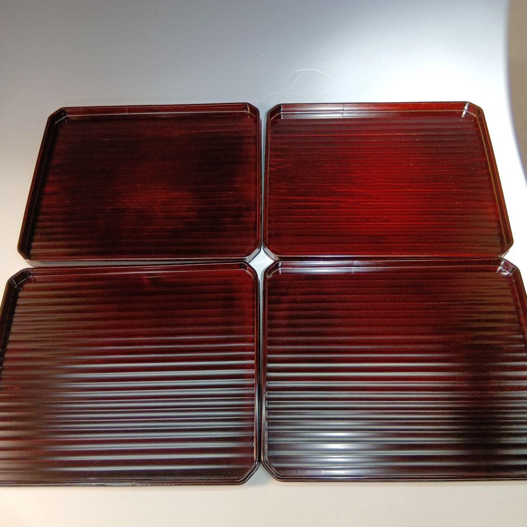 値下げ京都漆器　横長膳5枚　共箱