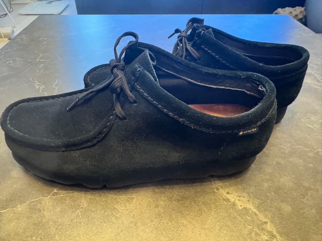 CLARKS 黒スエード ゴアテックス モカシンブーツ