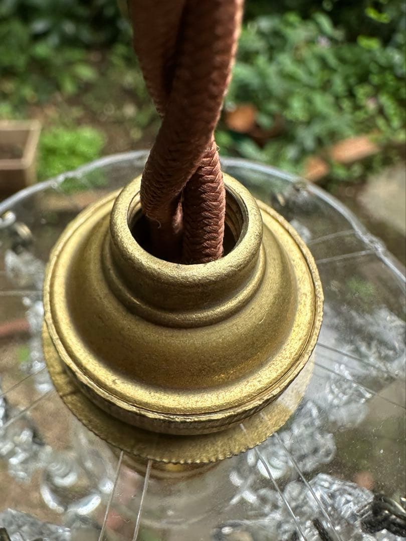 1900's フランス アンティーク 雨に濡れた小さなお花のミニシャンデリア＊