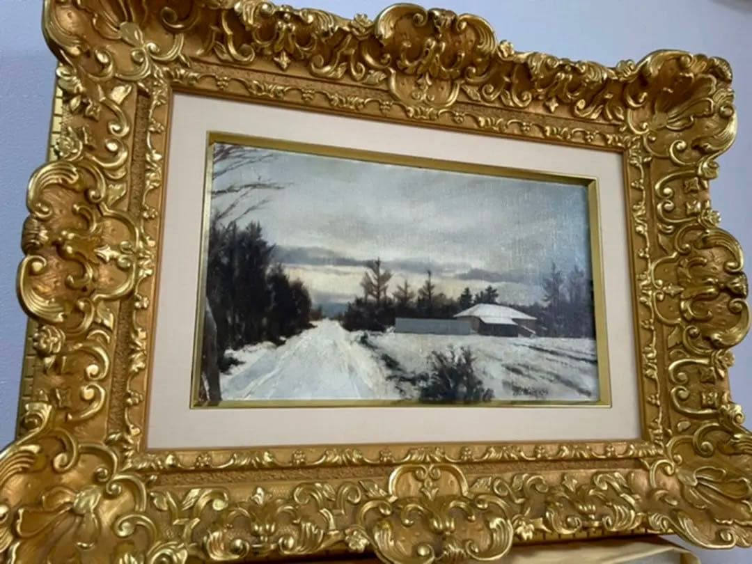 巨匠 野田弘志『道』油彩 カンヴァス M6 1974年作 原画 真作保証 1点物