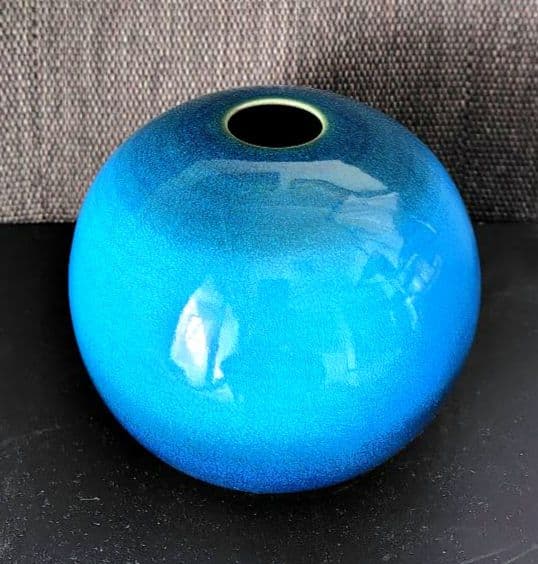 碧青釉　壺　木村芳郎