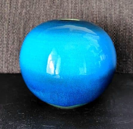 碧青釉　壺　木村芳郎