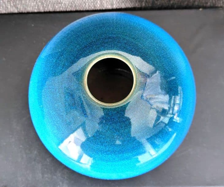 碧青釉　壺　木村芳郎