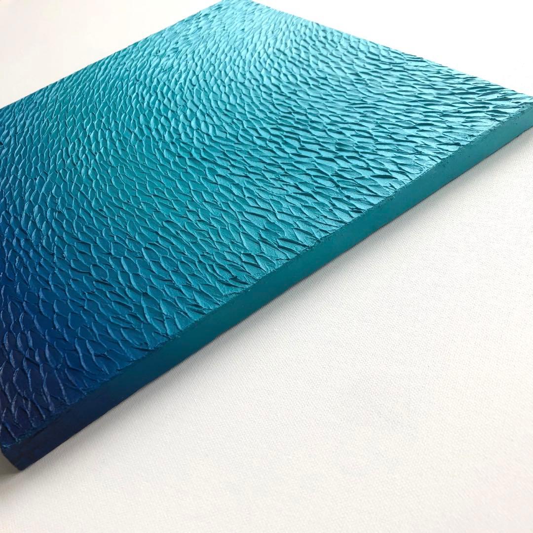 テクスチャーアート・海＊スクエアキャンバスアクリル画抽象画オーシャン青絵画原画