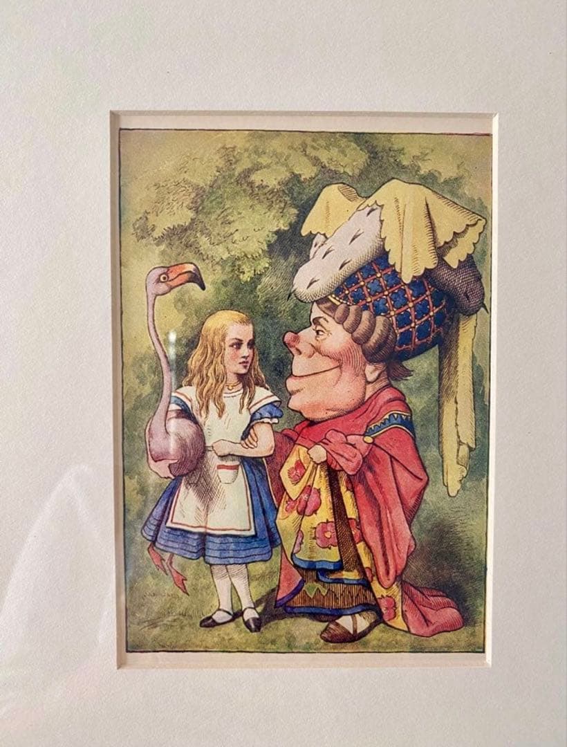 値下げ！！イタリア製額入り不思議な国のアリス ジョン テニエル 1920年代