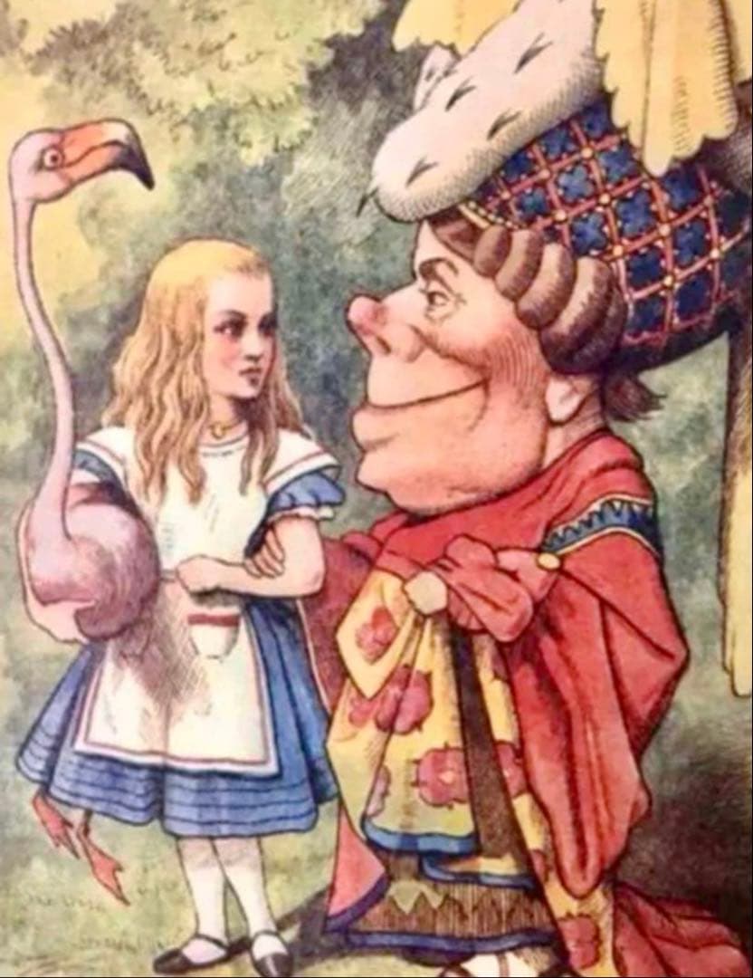 値下げ！！イタリア製額入り不思議な国のアリス ジョン テニエル 1920年代