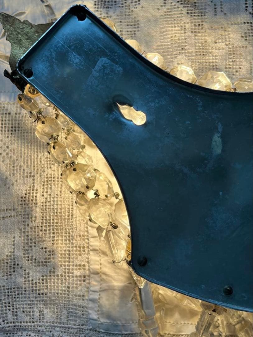 アンティークフランスガラスドロップシャンデリア ランプ照明壁掛けオルモル装飾