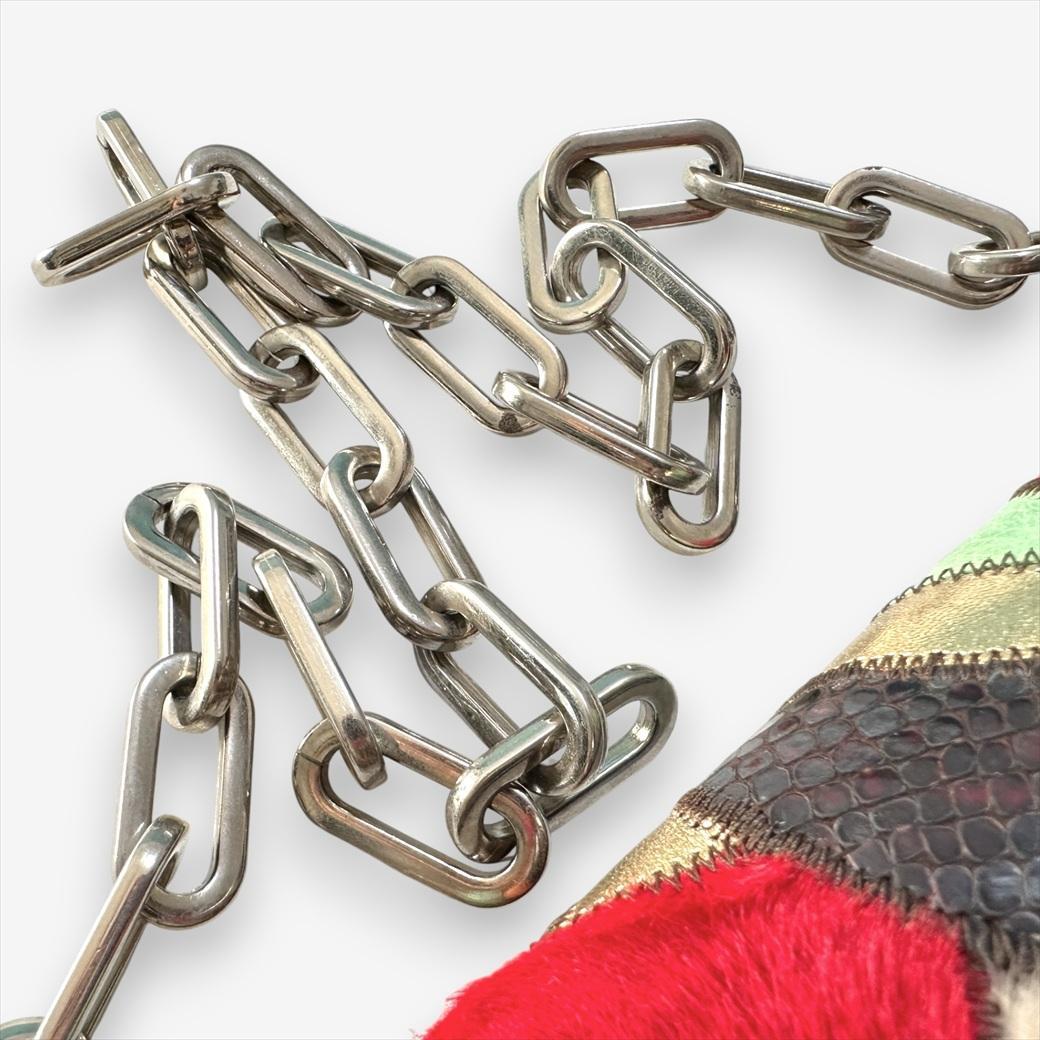 『TANGO』タイハイブランド レザーパッチワーク チェーンバッグ