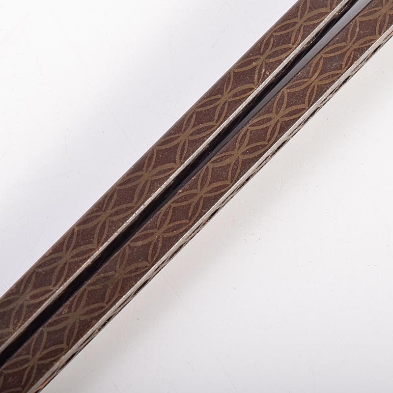 茶道具　一辰造　鉄時代　角透七宝象嵌入　飾火箸　共箱　V　R7701