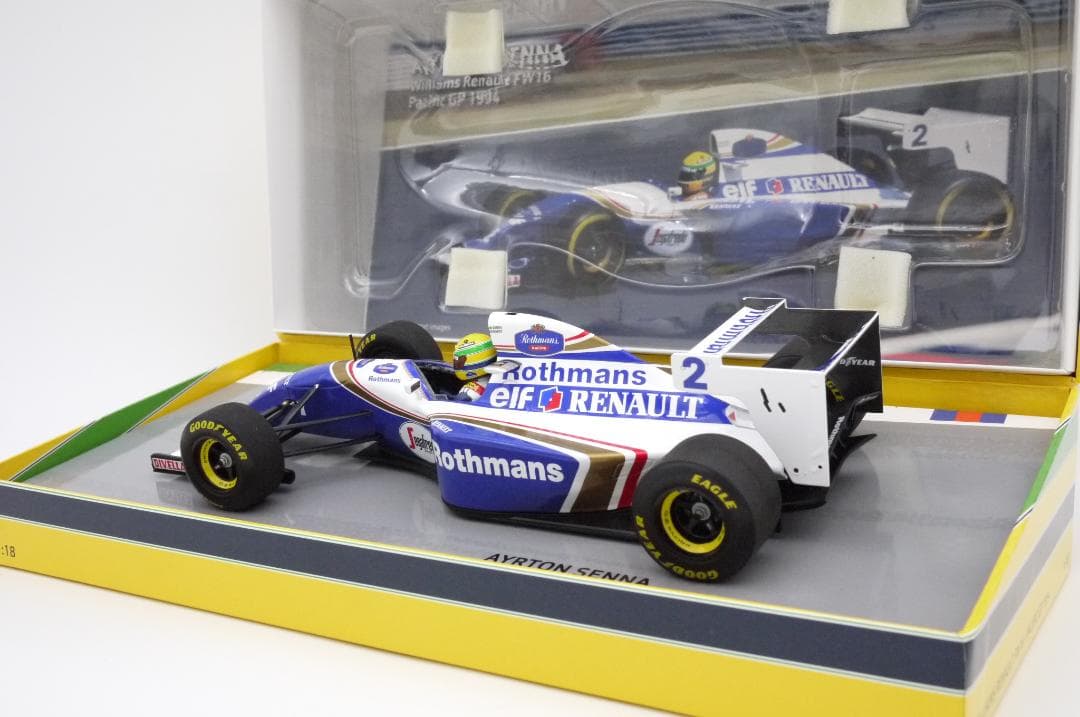 1/18 ウィリアムズ FW16 パシフィックGP ロスマンズ A.セナ