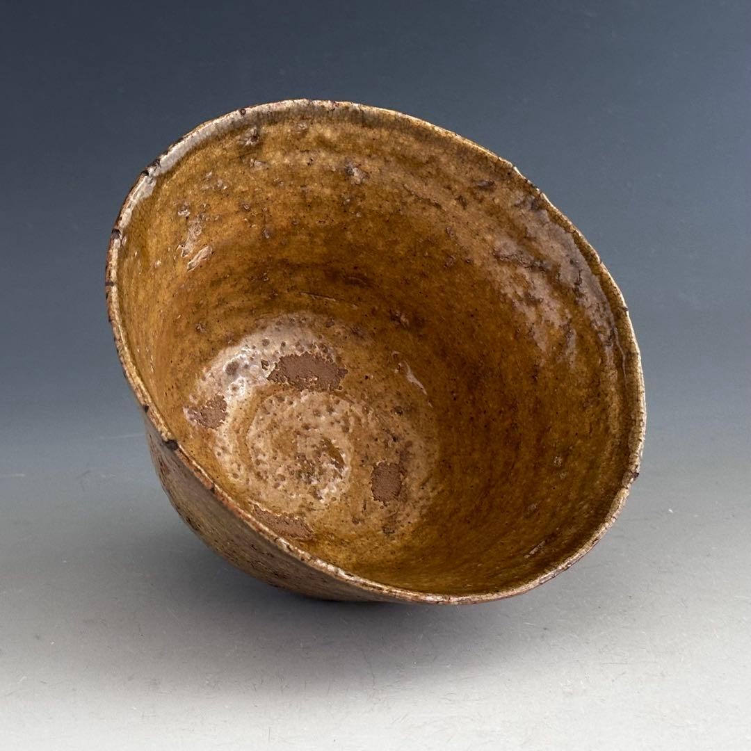 茶道具　古楽山　伊羅保　茶碗　初代　長岡住右衛門　出雲焼　空権極箱　淡々斎書付