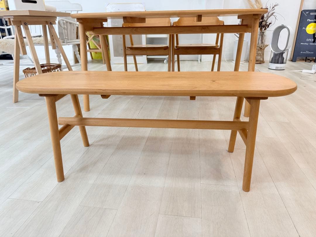 KEYUKA ヨナス ダイニングテーブル アームチェア 2脚 ＋ベンチセット