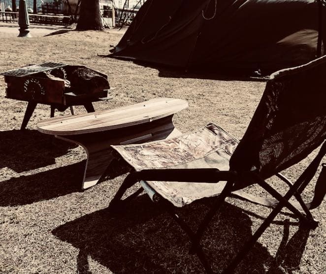 CAMP OOPERTS C型ブーメランテーブルW800 メラミン天板 未使用品