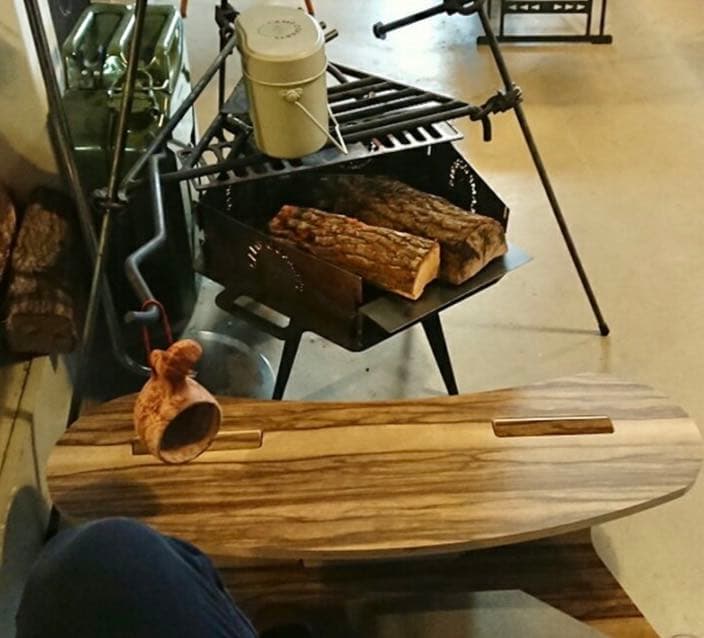 CAMP OOPERTS C型ブーメランテーブルW800 メラミン天板 未使用品