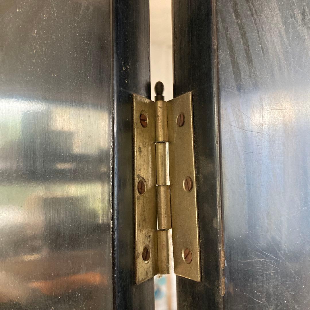 ひ*貨様 高級 天水中国 飛天漆器 螺鈿彫刻 屏風 天然木 4枚 パーテーション