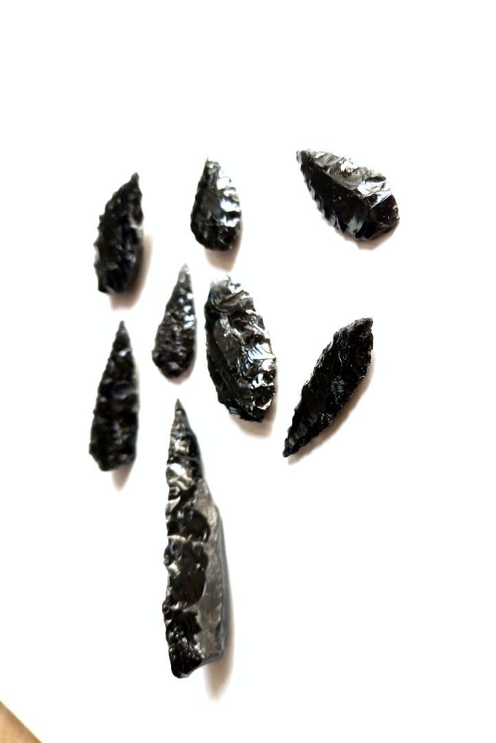 資料 ❑ 石器 サンプル セット 370s 黒曜石　❒ 模写