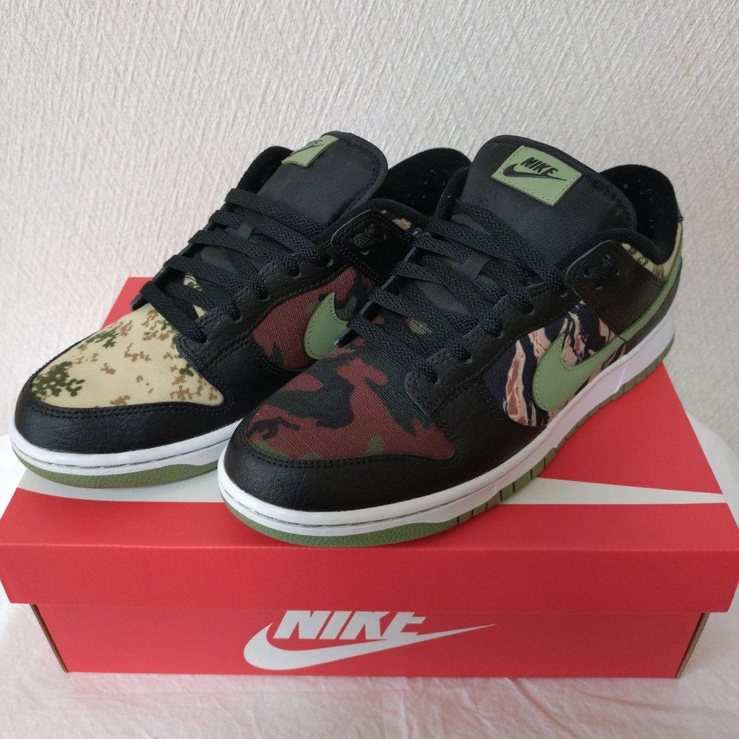 NIKE DUNK LOW SE BLACK MULTI CAMO　28cm