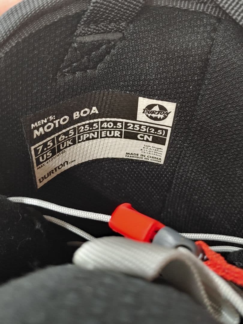 新品 BURTON スノーブーツ　MOTO-AF 2018年モデル　25.5㎝