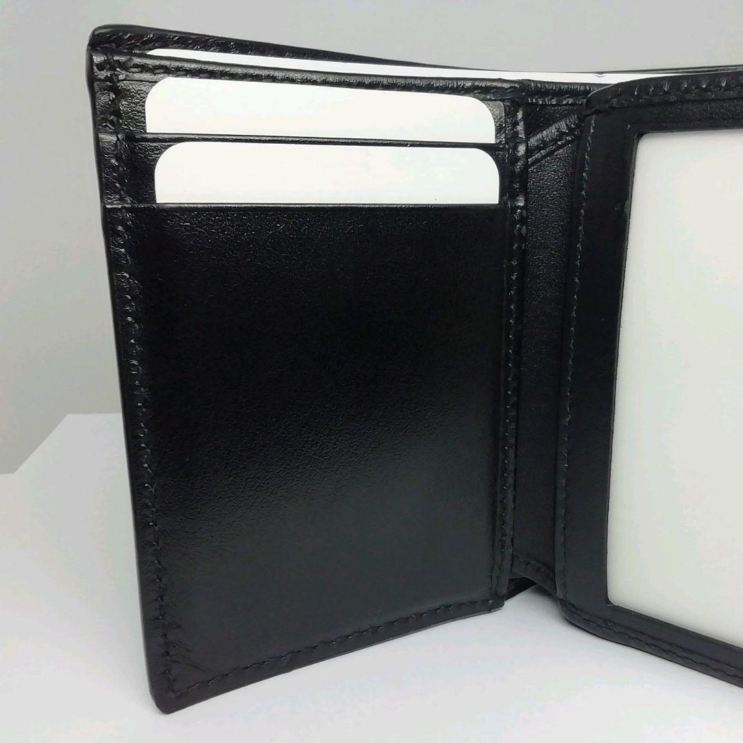 GUCCI　グッチ　コンパクト　ブラックレザー　折り畳みタイプ　保存袋・付属品