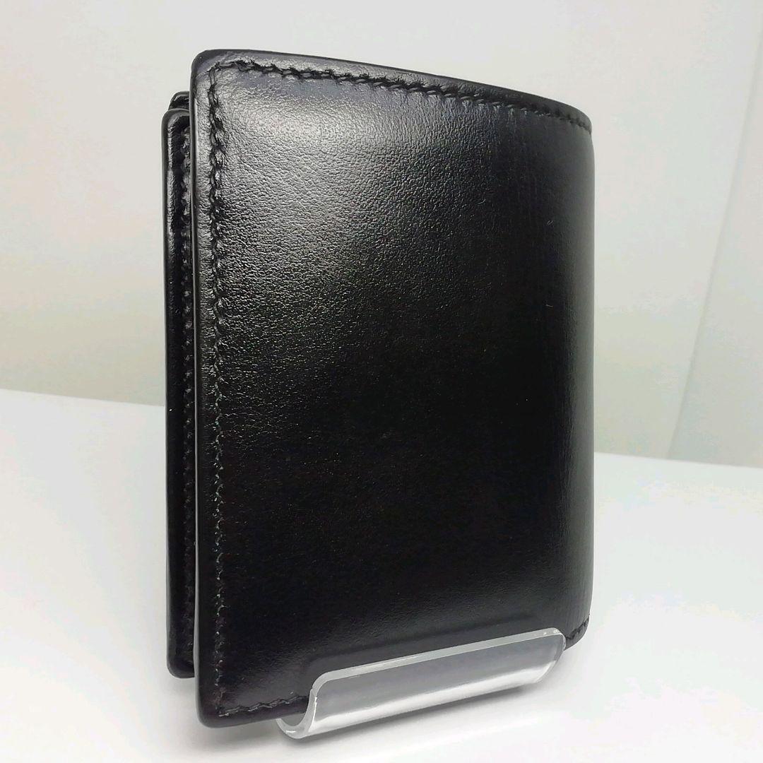 GUCCI　グッチ　コンパクト　ブラックレザー　折り畳みタイプ　保存袋・付属品