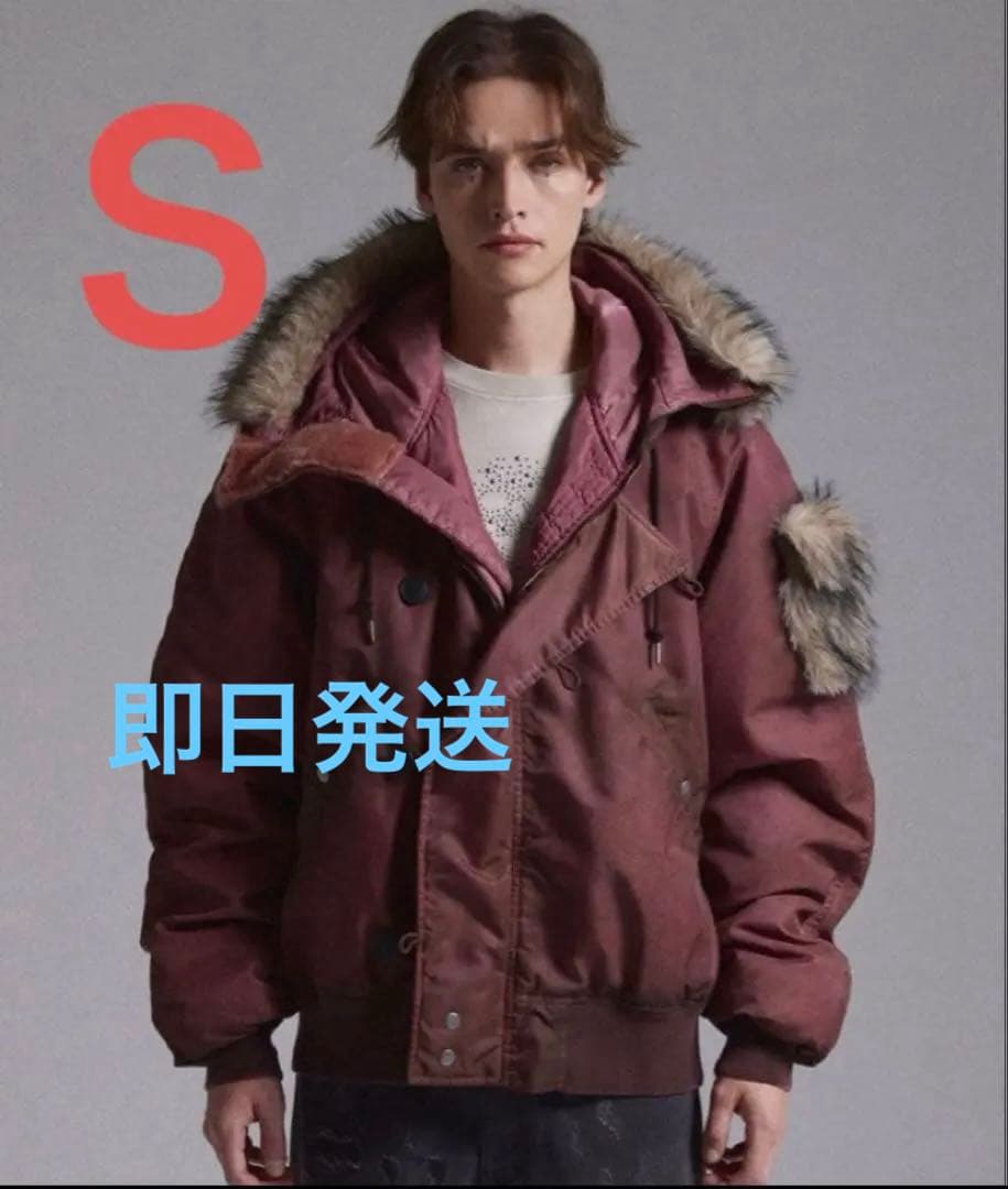 【GRANCY】 ファーポケットデザインフェードN2Bジャケット ピンク　Ｓ