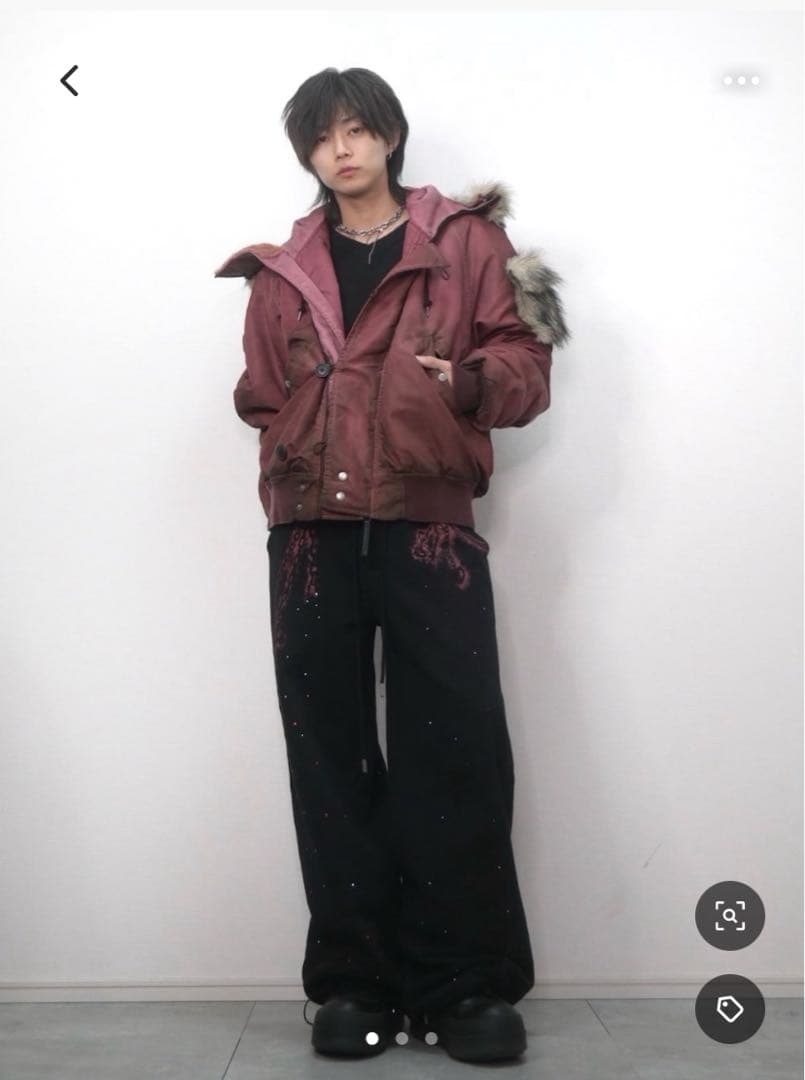 【GRANCY】 ファーポケットデザインフェードN2Bジャケット ピンク　Ｓ