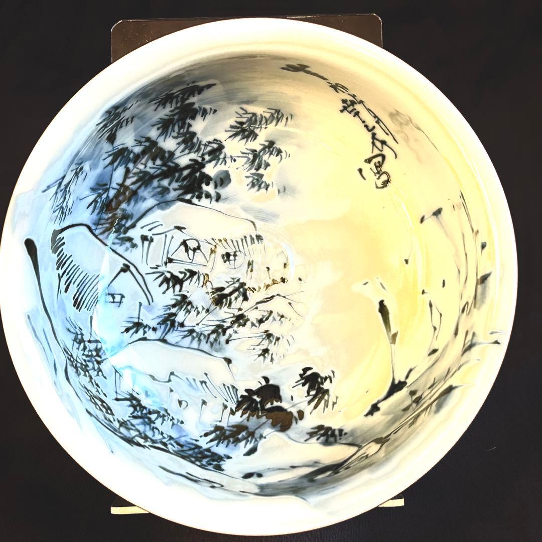 【未使用,美品】 清水焼き　鉢　小鉢 染付　アンティーク　5客揃い