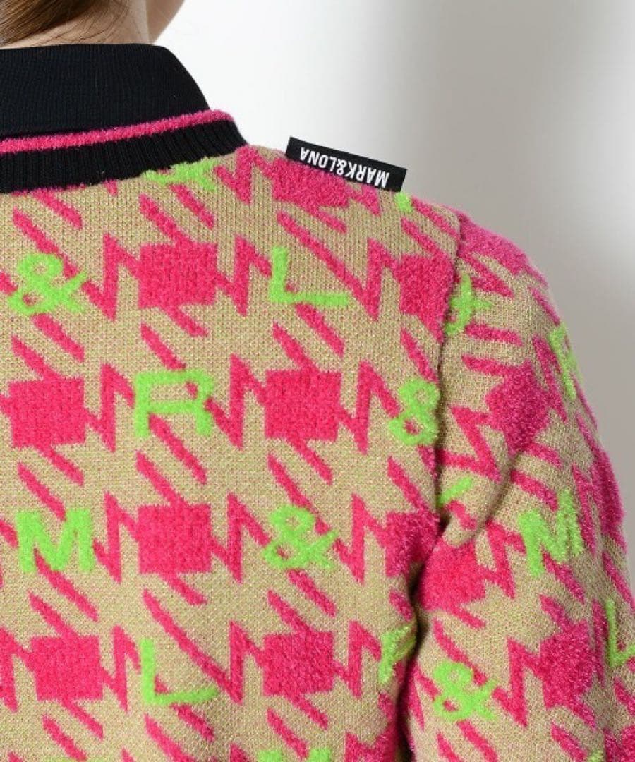 Mark&LONA ゴルフ セーターとスカートセット ピンク