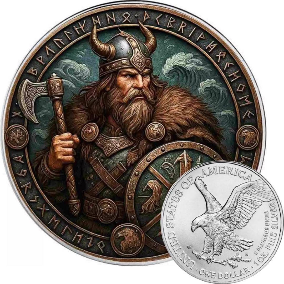 2025年 ザ ヴァイキング カラーイーグル 1オンス銀貨 純銀