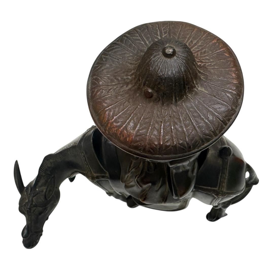 黄銅製 唐馬仙人 香炉　置物 古銅　骨董品　美術品・アンティーク・コレクション