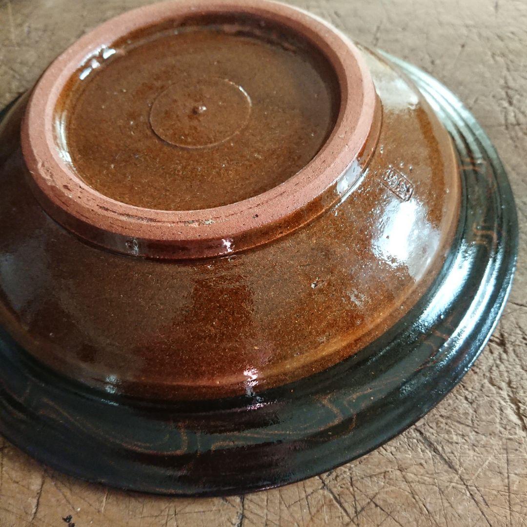 未使用 民藝 布志名焼 スリップウエア 皿 深皿 深鉢ヴィンテージ 食器 湯町窯