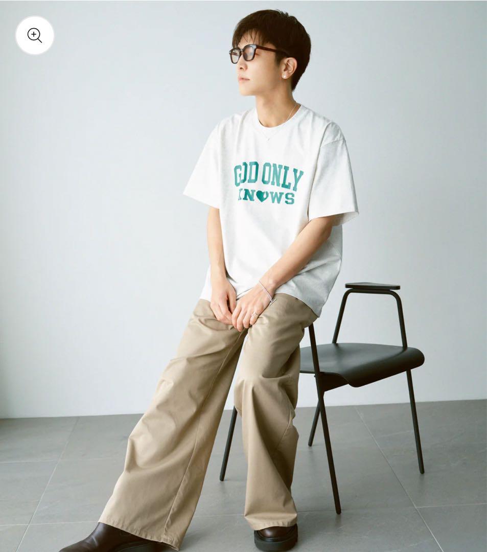 GOD ONLY KNOWS 黒 ワイドレッグチノパン　岩田剛典